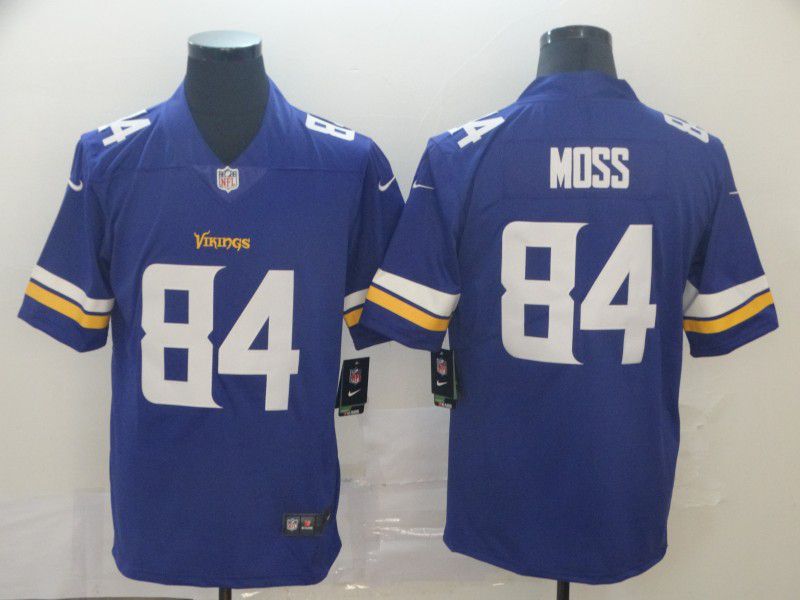 Men Minnesota Vikings 84 Moss Purple Nike Vapor Untouchable Limited Player NFL Jerseys